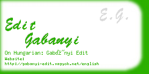 edit gabanyi business card